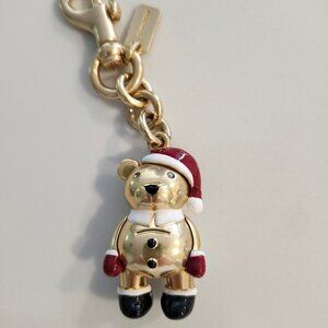 Coach Santa Bear Bag Charm